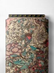 Leaf flower style with pink,green colors