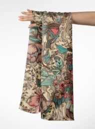 Leaf flower style with pink,green colors - Image 3