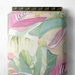 Leaf nature style with green,pink colors