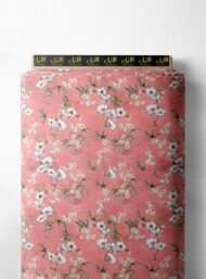 Bloom flower style with pink,white colors