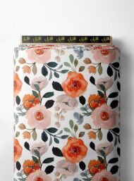 Rose flower style with pink,orange colors