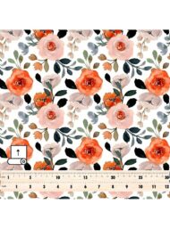 Rose flower style with pink,orange colors - Image 5