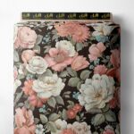 Rose flower style with pink,white colors