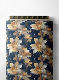 Bloom flower style with yellow,white colors