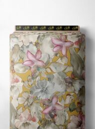 Leaf flower style with pink,white colors