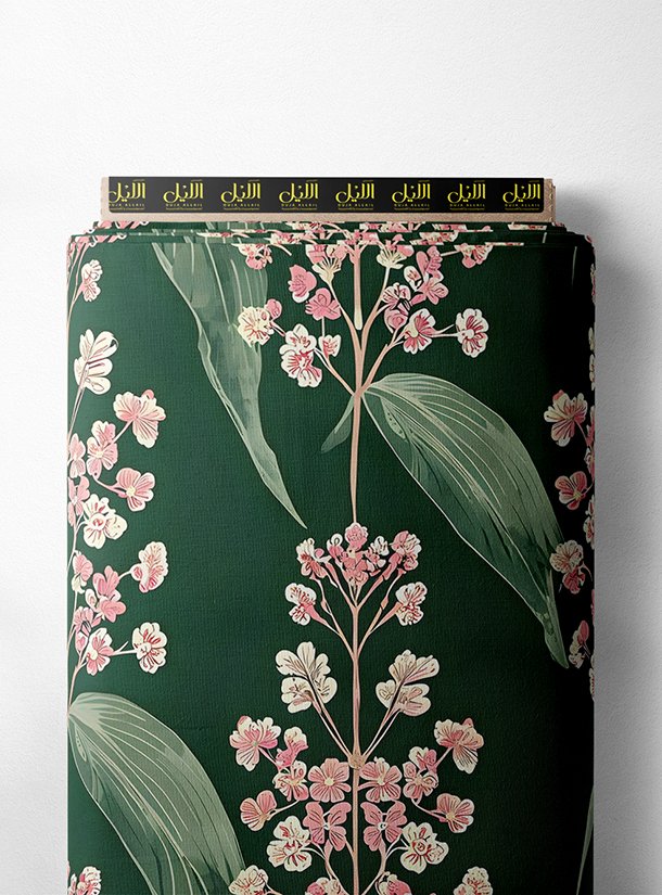 LAI01-1640_1-1.jpg Leaf flower style with green,pink colors - Image 1