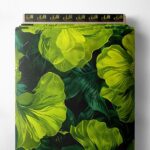 Petal flower style with green, yellow colors