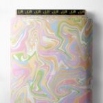 Swirl abstract style with pink,green colors