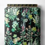 Leaf flower style with green,pink colors