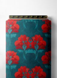 Petal flower style with red,green colors