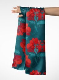 Petal flower style with red,green colors - Image 3