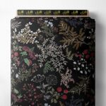 Leaf flower style with black,green colors