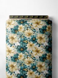 Petal flower style with green,yellow colors