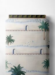 Palm nature style with green,white colors