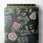 Rose flower style with green,pink colors