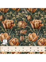 Tulip flower style with brown,green colors - Image 5