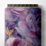 Petal flower style with pink, green colors