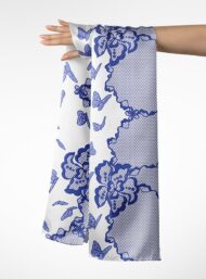 Butterfly flower style with blue, white colors - Image 3