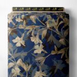 Leaf flower style with grey,blue colors