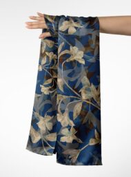 Leaf flower style with grey,blue colors - Image 3