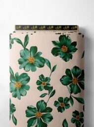 Petal flower style with green, yellow colors