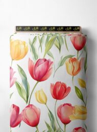 Tulip flower style with pink,yellow colors