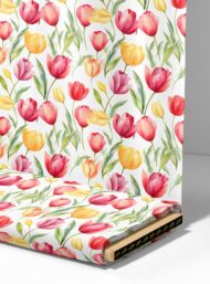 Tulip flower style with pink,yellow colors - Image 4