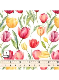 Tulip flower style with pink,yellow colors - Image 5