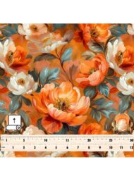 Petal flower style with orange,white colors - Image 5