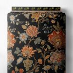 Bloom flower style with brown,orange colors