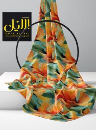 Petal flower style with orange,green colors - Image 2