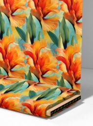 Petal flower style with orange,green colors - Image 4