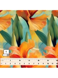 Petal flower style with orange,green colors - Image 5