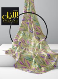 Leaf flower style with green,pink colors - Image 2