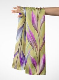 Leaf flower style with green,pink colors - Image 3