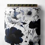 Petal flower style with black,white colors