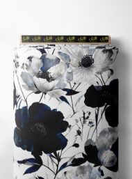 Petal flower style with black,white colors