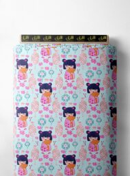 Girl mixed style with pink,blue colors