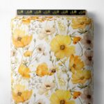 Petal flower style with yellow,white colors