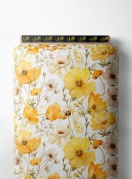 Petal flower style with yellow,white colors