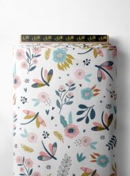 Petal flower style with pink,green colors