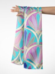 Fan mixed style with pink, blue colors - Image 3