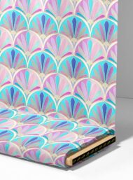 Fan mixed style with pink, blue colors - Image 4