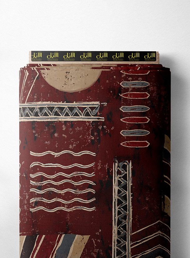 LAI01-1756_1-1.jpg Circle mixed style with red,brown colors - Image 1