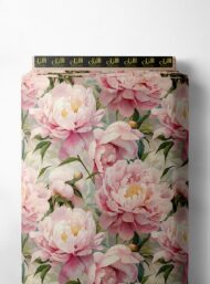 Petal flower style with pink, green colors