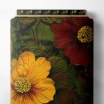 Petal flower style with yellow,red colors