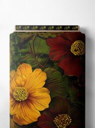 Petal flower style with yellow,red colors