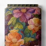 Bloom flower style with pink,orange colors