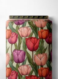 Tulip flower style with red,pink colors