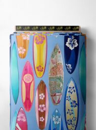 Surfboard ocean and sky style with blue,pink colors